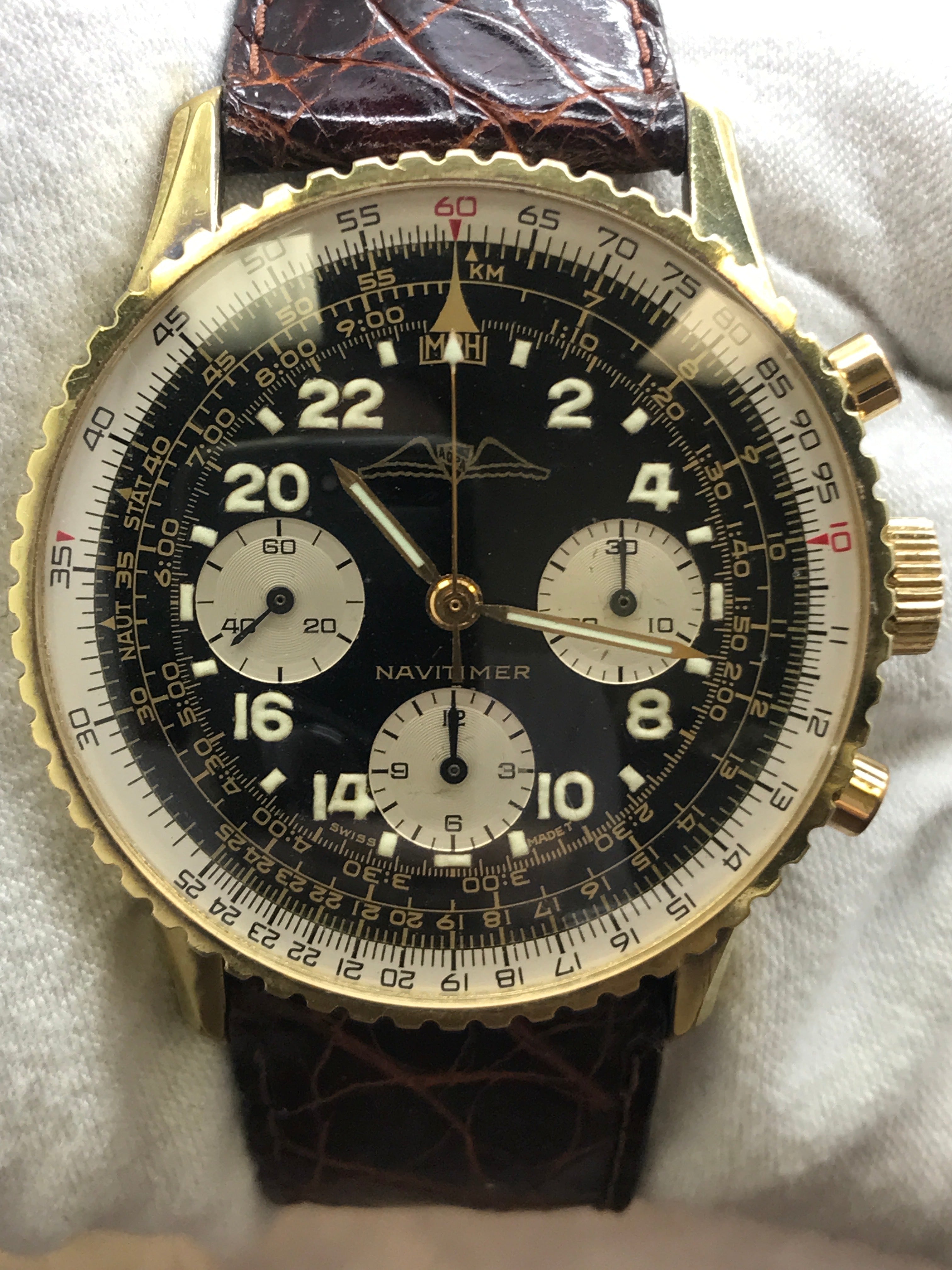 Breitling Navitimer Cosmonaute 809 Black Dial Manual Wind Men's