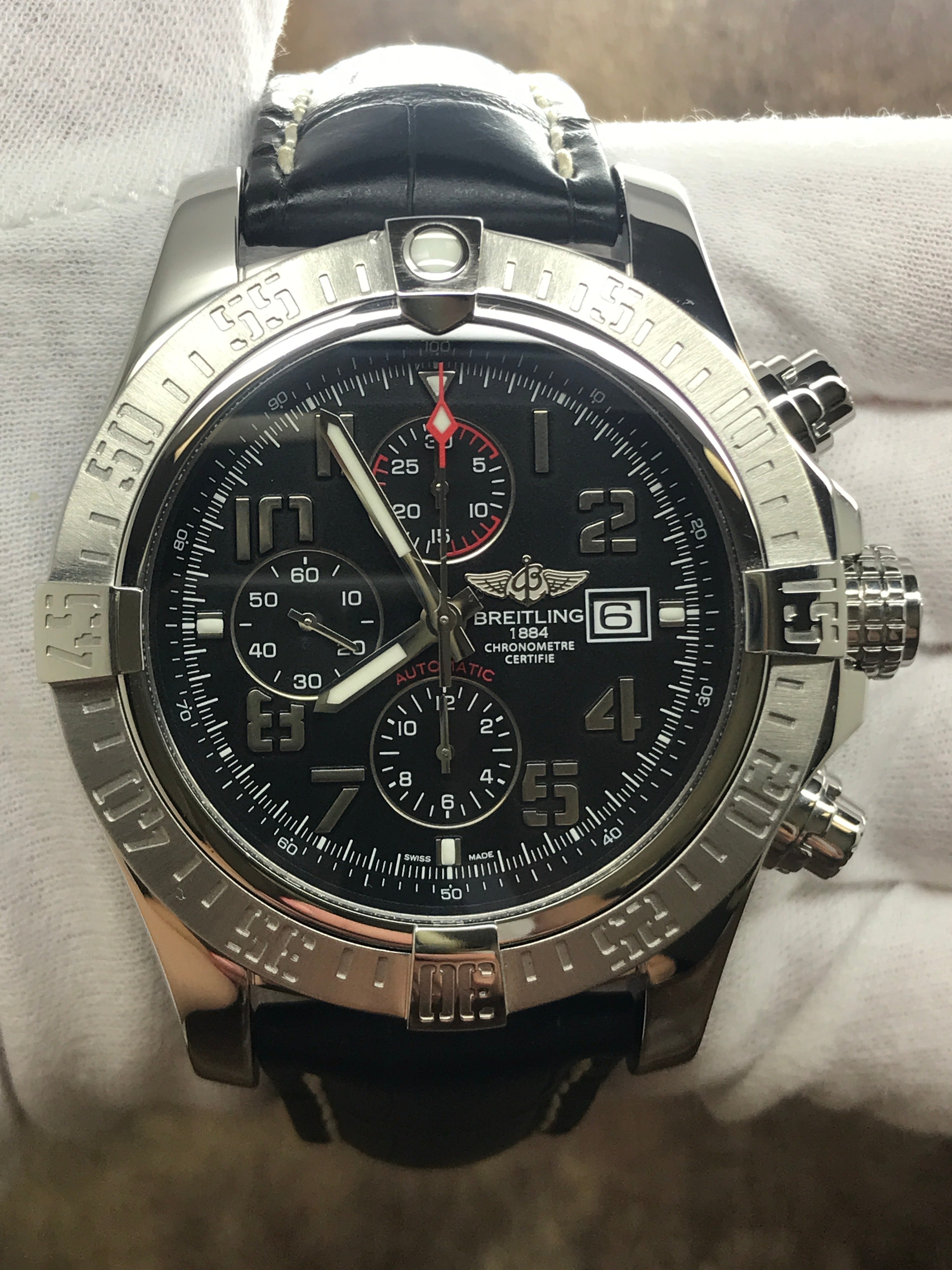 A13371 48mm Breitling Super Avenger Black Breitling Super Avenger