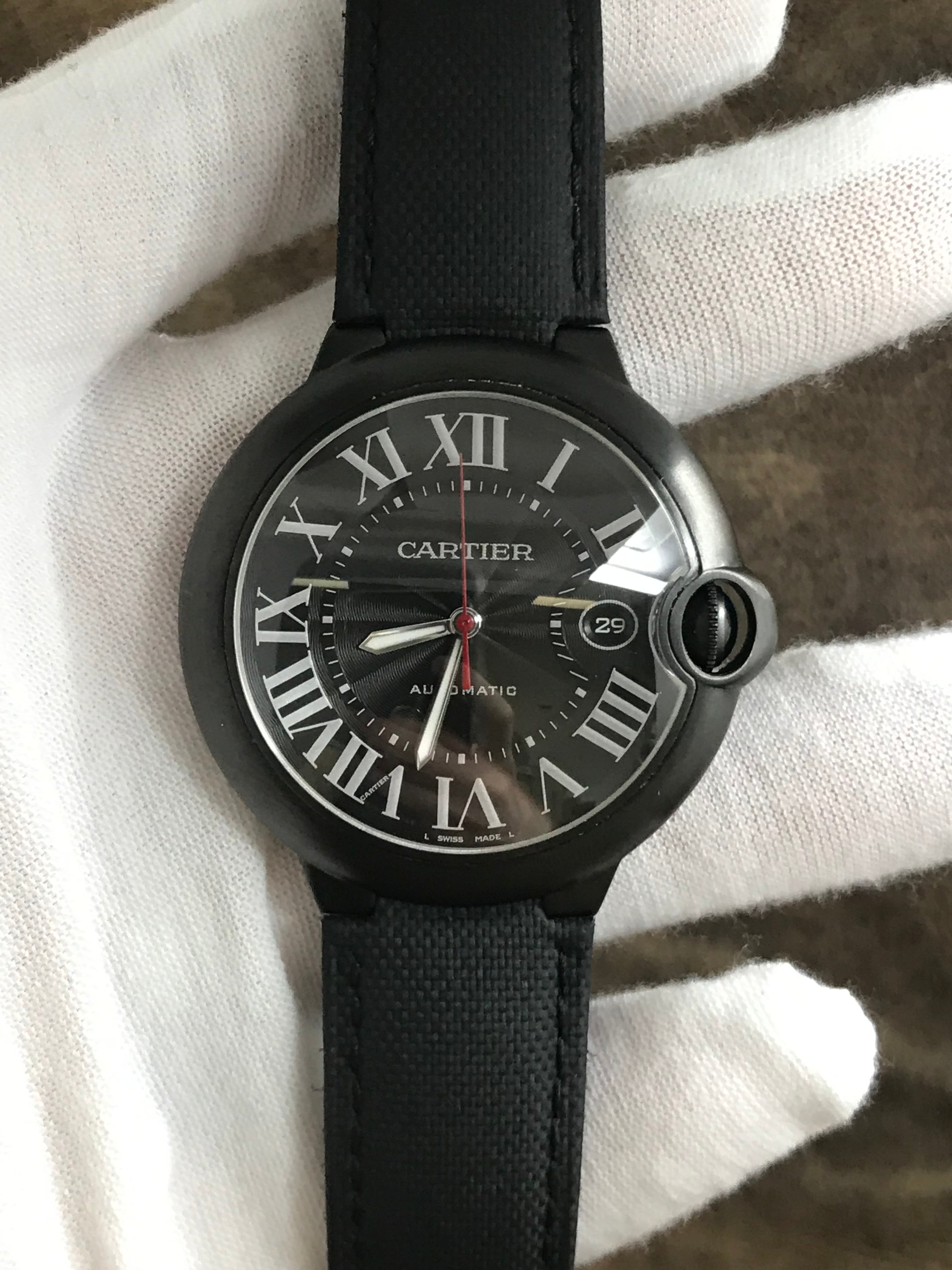 Cartier Ballon Bleu de Cartier WSBB0015 Black Dial Automatic Men's