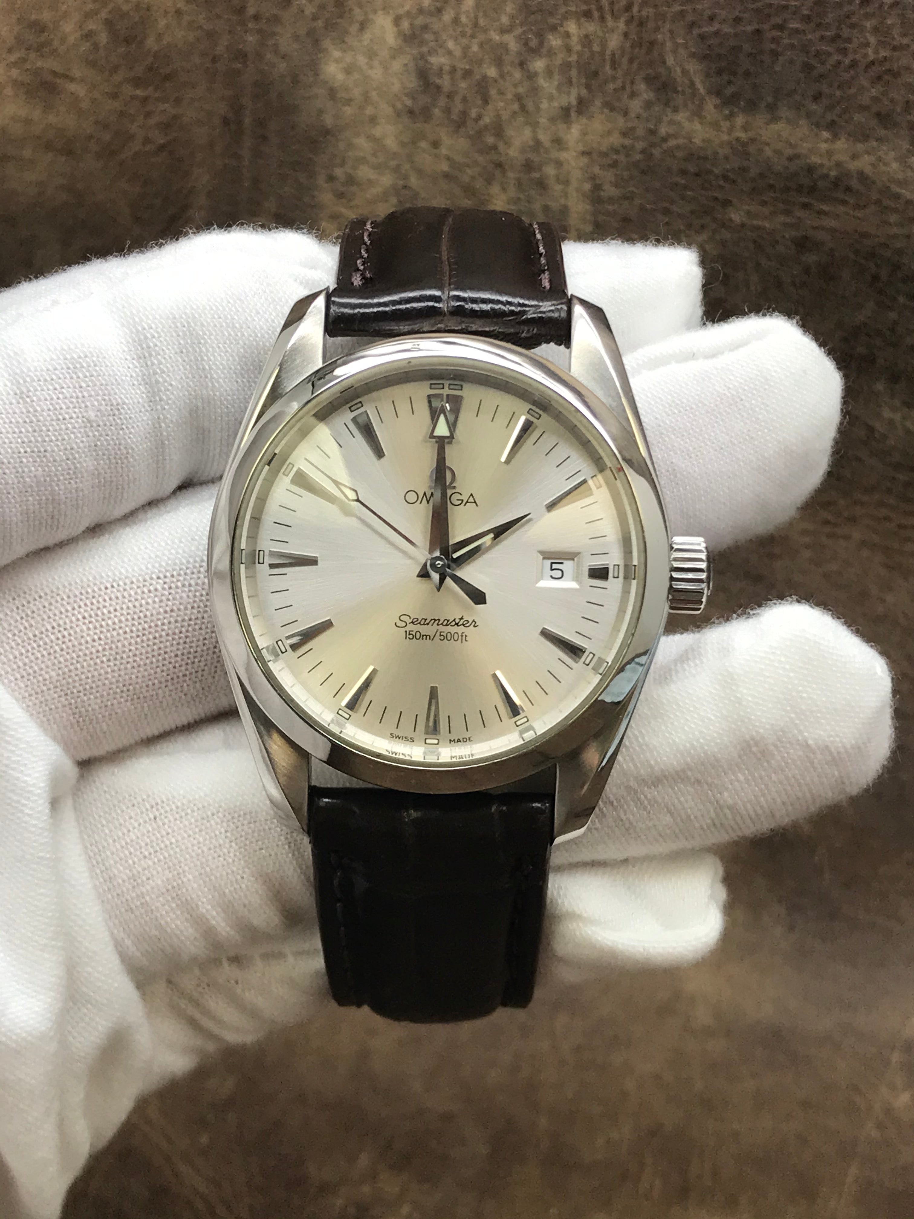 Omega Aqua Terra Quartz Silver Dial Quartz Men's Watch