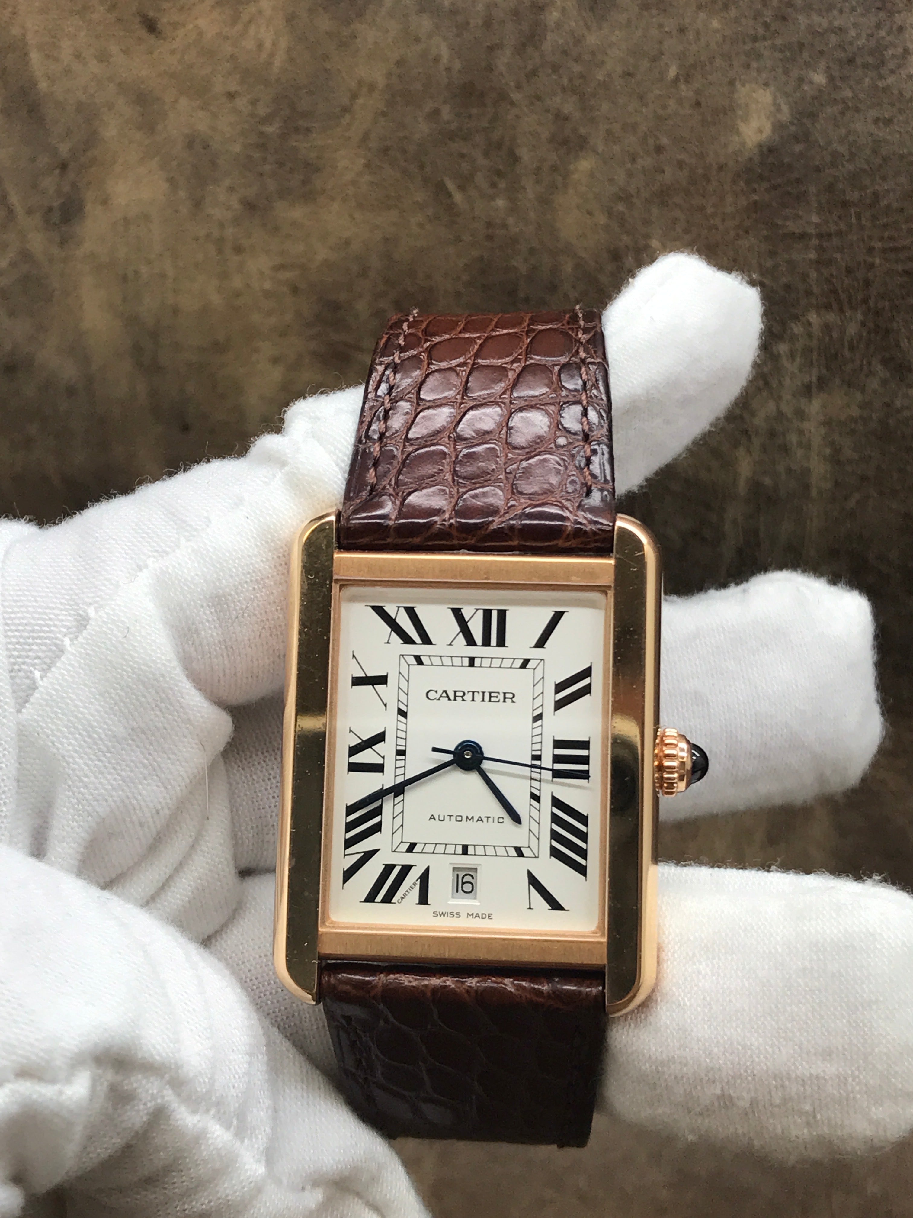 Cartier Tank Solo XL W5200026 White Dial Automatic Men's Watch