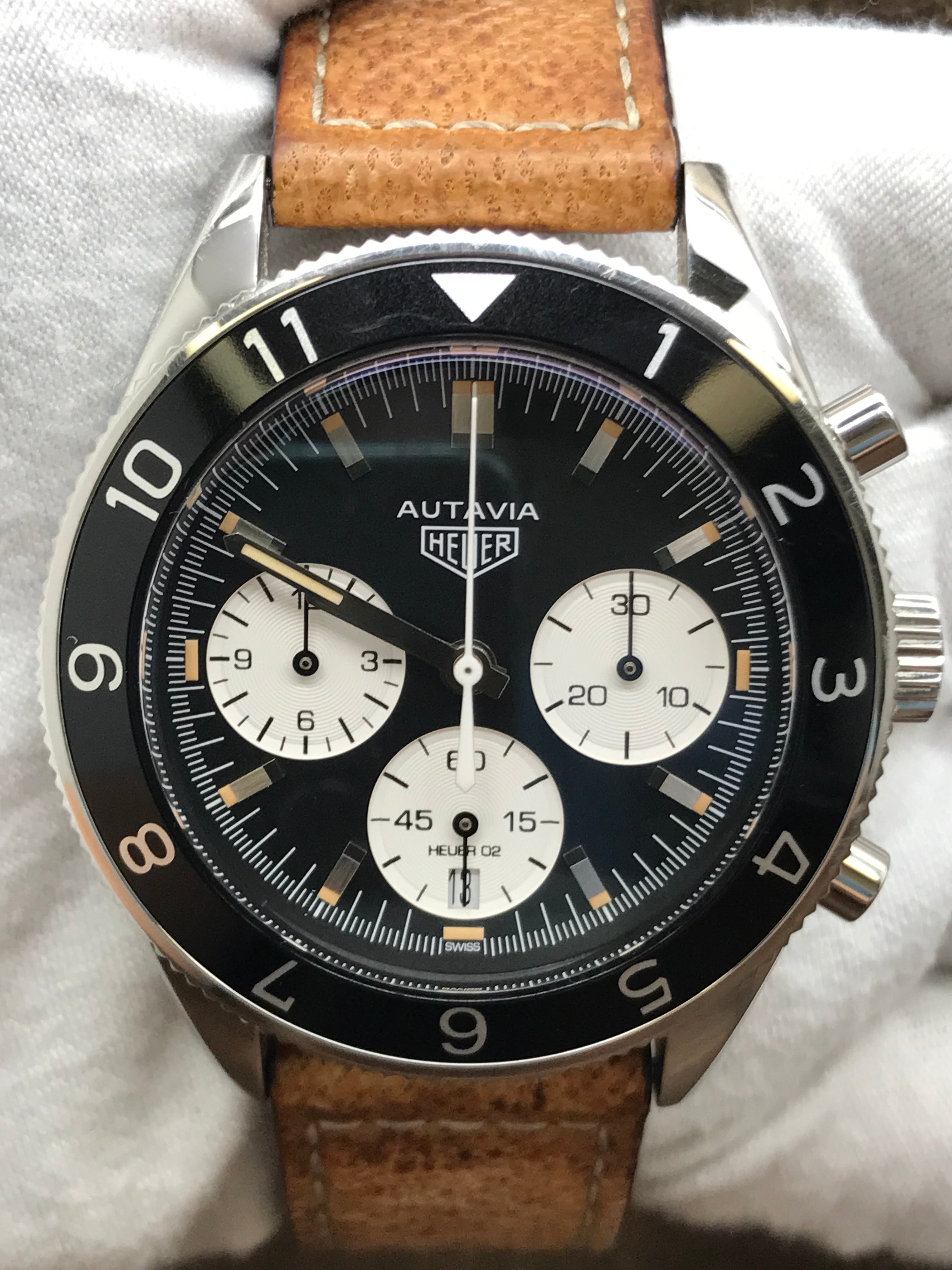 TAG Heuer Autavia Heritage Chronograph Heuer 02 CBE2110 Black Dial