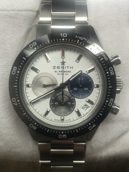Zenith El Primero Chronomaster Sport 41mm Chronomaster Sport 03.3100.3600 White Tricolor Dial Automatic Men's Watch