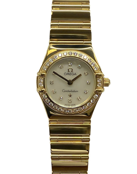 Omega Constellation 18K Yellow Gold 1164.75.00 Mother of Pearl Dial Quartz Women's Watch