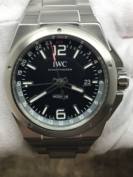 IWC INGENIEUR DUAL TIME IW324402 Black Dial Automatic Men's Watch