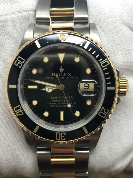 Rolex Submariner Date 16613 Black Dial Automatic Men's Watch