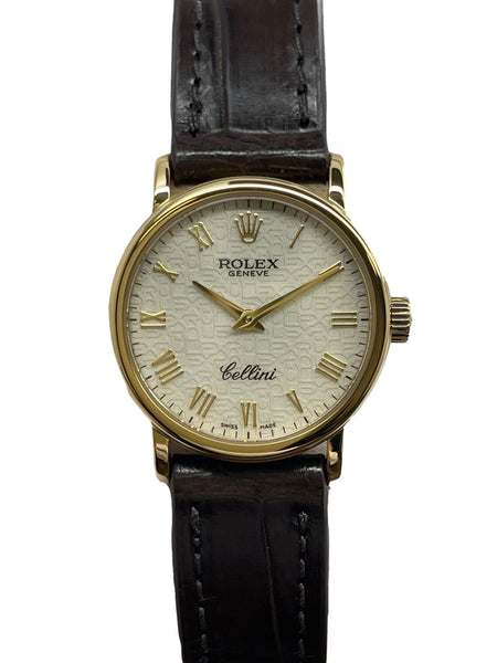 Rolex Cellini 6110 Ivory Jubilee Roman Dial Quartz Women's Watch