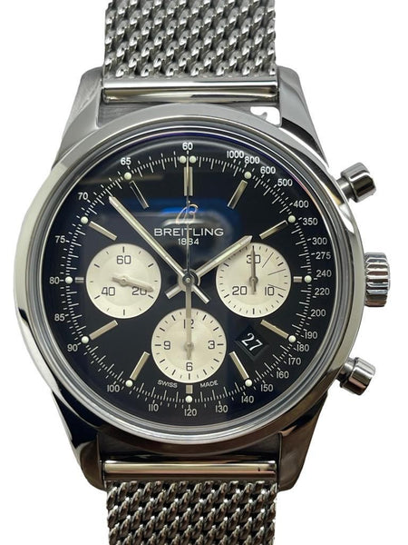 Breitling Transocean Chronograph L.E 2000pcs B&P AB0151 Black Panda Dial Automatic Men's Watch