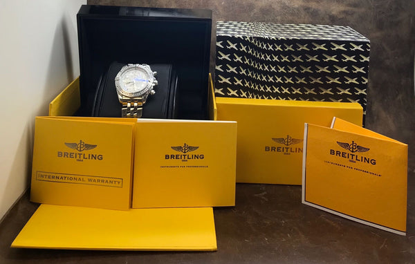 Breitling Chronomat Evolution Chronograph  A13356  White Dial Automatic Men's Watch