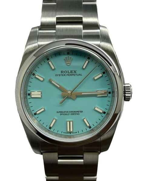 Rolex Oyster Perpetual 36mm 116000 Custom Tiffany Dial Automatic Watch