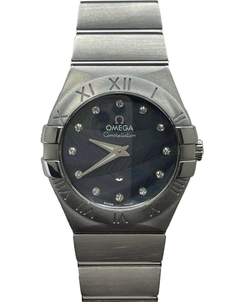 Omega Constellation 123.10.27.60.53.001 Blue Diamond Dial Quartz Women's Watch