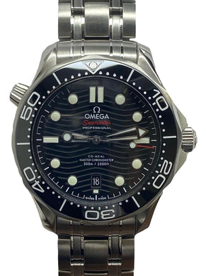 Omega Seamaster Diver 300M additional black rubber strap 210.30.42.20.01.001 Black Dial Automatic Men's Watch