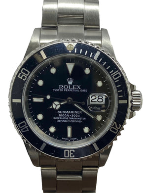 Rolex Submariner Date 16610 SEL Black Dial Automatic Men's Watch