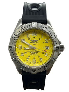 Breitling Superocean A17045  Yellow Dial Automatic Men's Watch