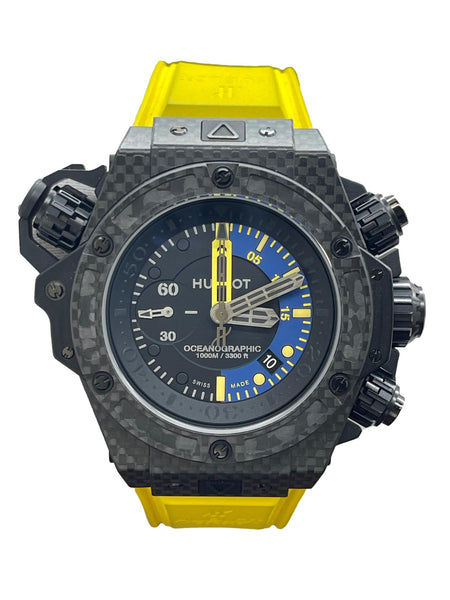 Hublot King Power Oceanographic L.E 1000pcs Carbon 732.QX.1140.RX Black & Blue Dial Automatic Men's Watch