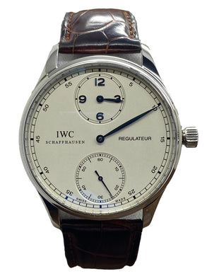IWC Portuguese Regulator IW544401 White Dial Hand Wind Men's Watch