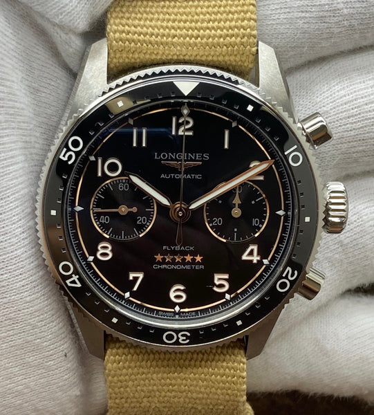 Longines Spirit Flyback L3.821.4.53.9 Black Dial Automatic Men's Watch