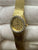 Omega 16mm Solid 14k Yellow Gold Champagne Dial Quartz Women's Watch