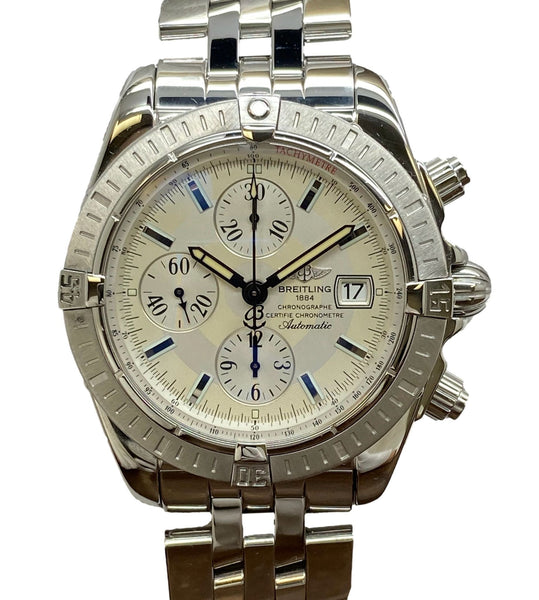 Breitling Chronomat Evolution Chronograph  A13356  White Dial Automatic Men's Watch