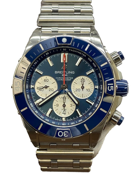 Breitling SUPER CHRONOMAT B01 44 AB0136161C1A1 Blue Dial Automatic Men's Watch