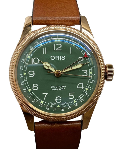 Oris Big Crown Pointer Date 80th Ann. Bronze 01 754 7741 3167 Green Dial Automatic Men's Watch