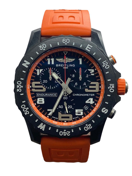 Breitling ENDURANCE PRO Orange X82310 Black Dial SuperQuartz Men's Watch