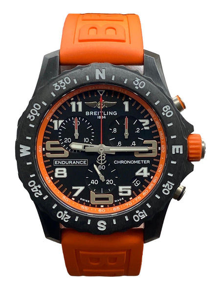 Breitling ENDURANCE PRO Orange X82310 Black Dial SuperQuartz Men's Watch