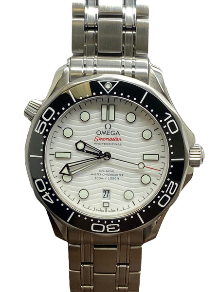 Omega Seamaster Diver 300M 210.30.42.20.04.001 White Dial Automatic Men's Watch