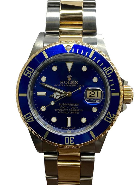 Rolex Submariner Date 16613 Blue Dial Automatic Men's Watch
