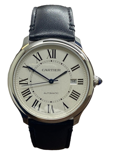 Cartier Ronde Must De Cartier WSRN0032 Silver Dial Automatic Men's Watch