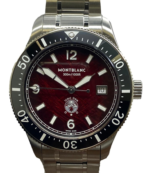 Montblanc Iced Sea Unworn B&P 132291 Red Dial Automatic Men's Watch
