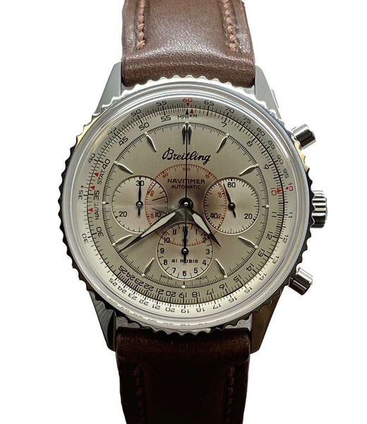 Breitling Navitimer Montbrillant A30030.2 Silver Dial Automatic Men's Watch