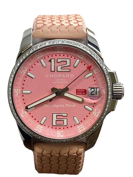 Chopard Mille Miglia Gran Turismo XL L.E 250pcs OEM Diamond Bezel 178997-3001 Pink Dial Automatic Watch