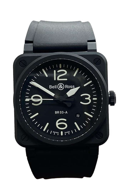 Bell & Ross Ceramic BR03A-BL-CE/SRB Black Dial Automatic Men's Watch
