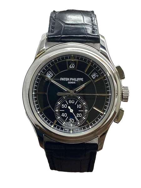 Patek Philippe Annual Calendar Platinum B&P 5905P-010 Black Dial Automatic Men's Watch