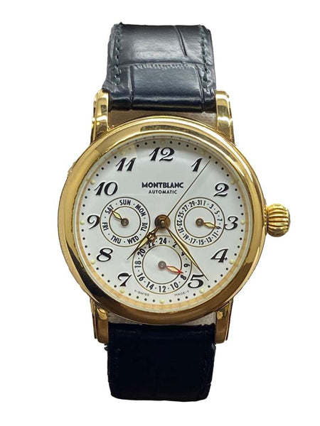 Montblanc Meisterstuck Dual Time Day Date 7014 White Dial Automatic Men's Watch