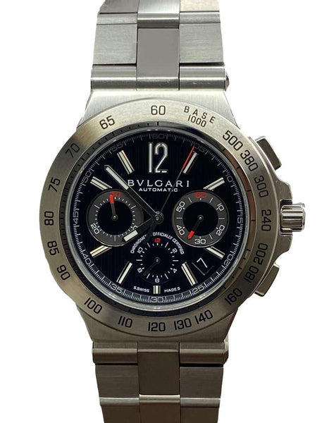 BVLGARI Diagono Chronograph 42mm DP42SCH Black Dial Automatic Men's Watch