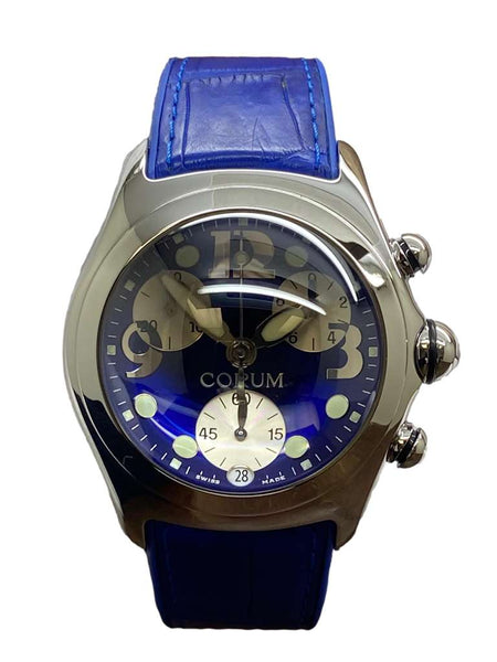 Corum Bubble Chronograph 45mm 396.150.20 Blue Dial Quartz Men's Watch