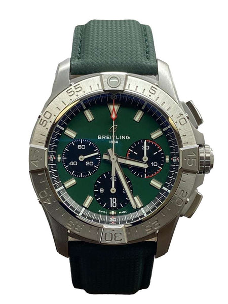 Breitling Avenger 42mm Chronograph AB0146101L1X1 Green Panda Dial Automatic Men's Watch