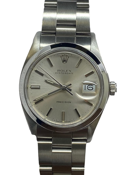 Rolex Oysterdate 6694 Silver Dial Hand Wind Watch