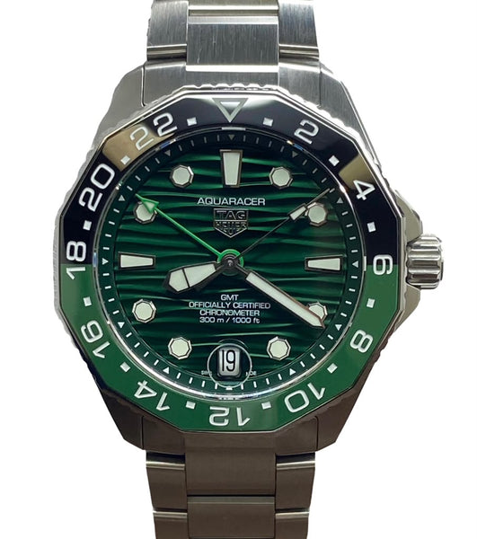 TAG Heuer Aquaracer GMT WBP5115.BA0013 Green Wave Dial Automatic Men's Watch