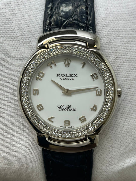 Rolex Cellini Cellissima 33mm 6681 White Dial Quartz Women's Watch