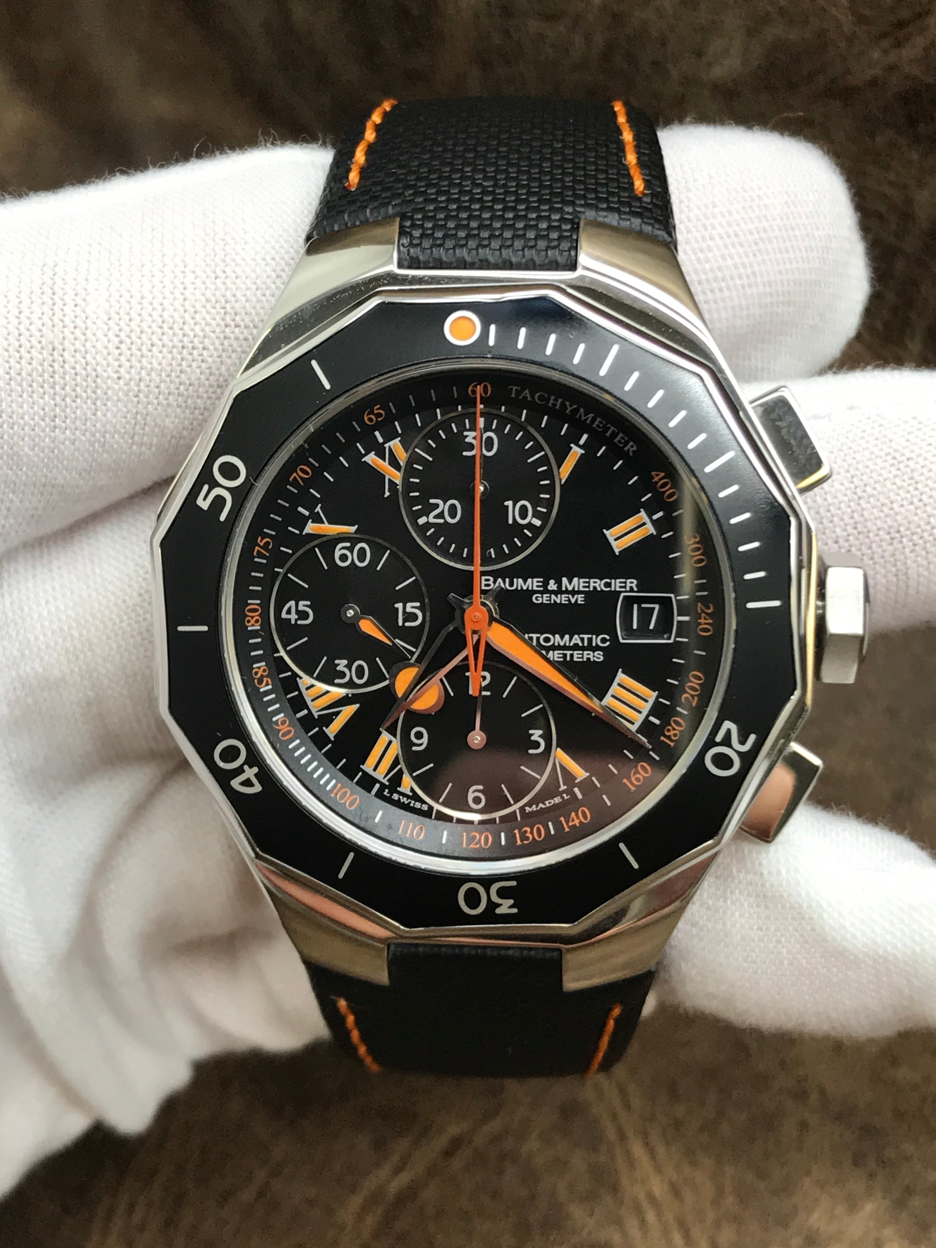 Baume & Mercier Riviera 8797 Black Dial Automatic Men's Watch ...