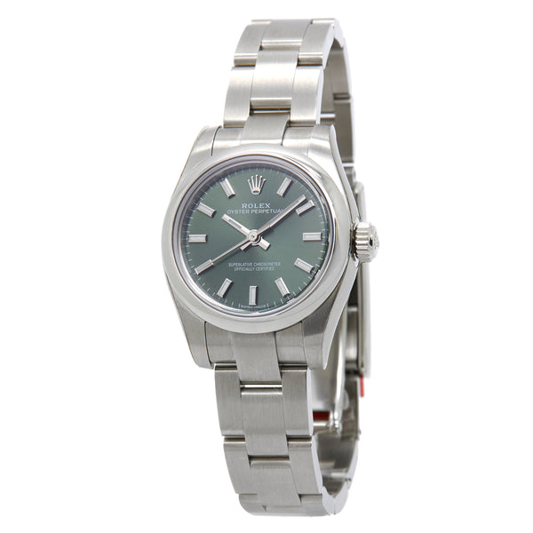 Rolex Oyster Perpetual 26mm 176200 Olive Green Dial Automatic Women's Watch