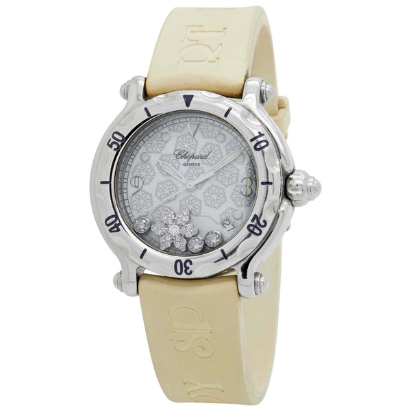 Chopard Happy Sport Diamond Snowflake 27/8949 White Dial Quartz Women's Watch