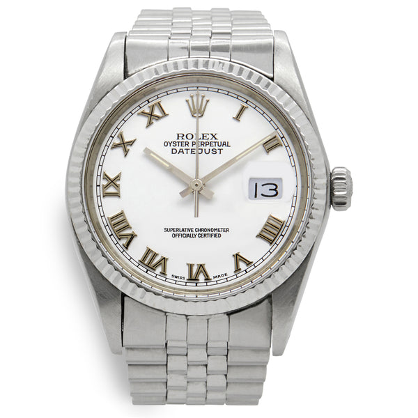 Rolex Datejust 36mm 36mm Automatic Chronometer 16030 White Dial Automatic Watch