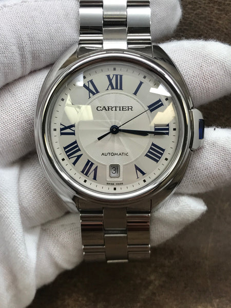 Cartier Cle de Cartier WSCL0007 Silver Guilloche Dial Automatic Men's Watch