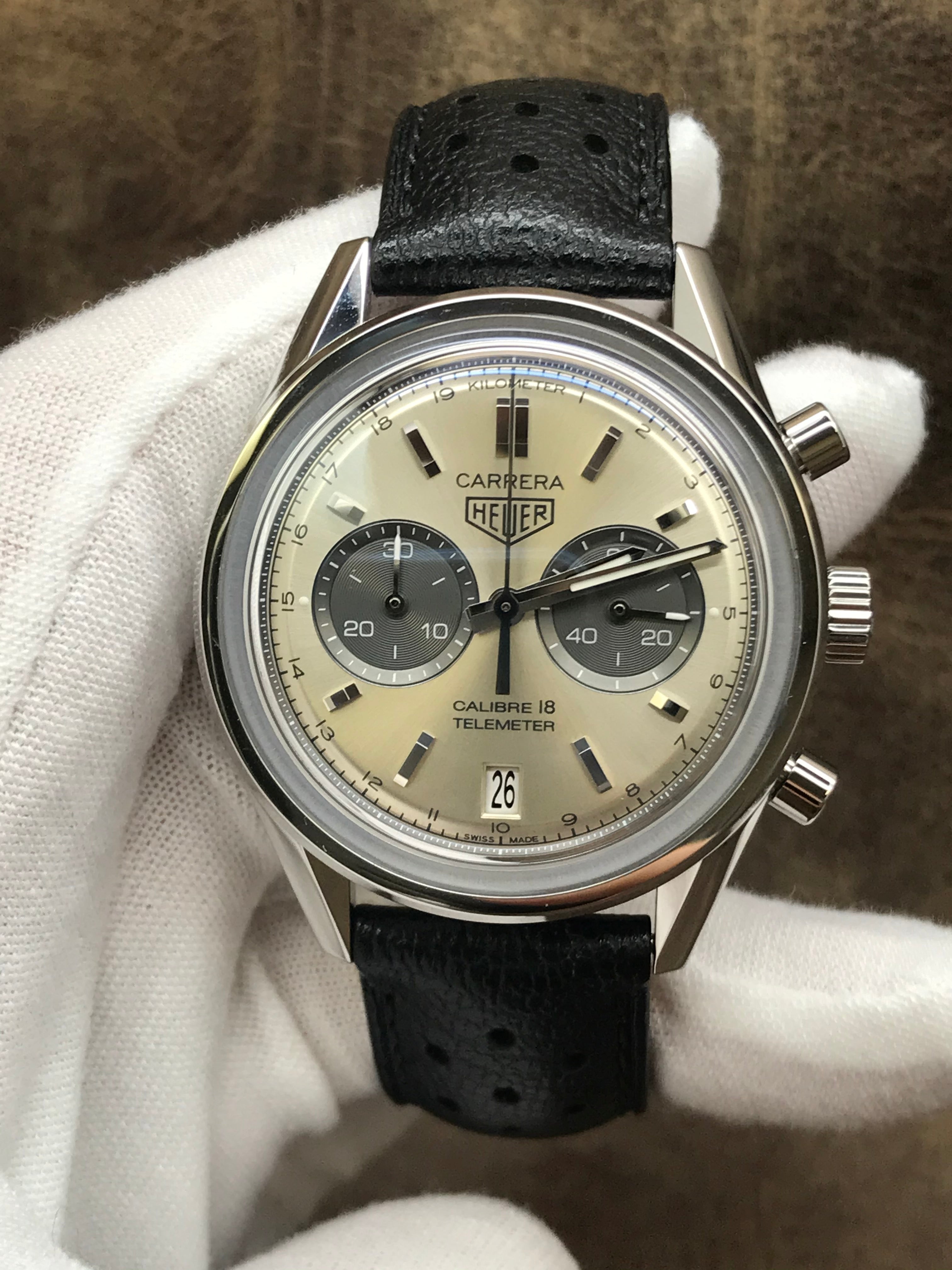 TAG Heuer Heritage Carrera Sunray Silver Dial