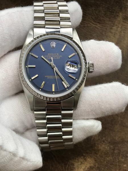 Rolex Datejust 36mm 1603 Blue Dial Automatic Watch