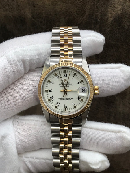 Rolex Datejust Midsize 31mm 68273 White Dial Automatic Women's Watch